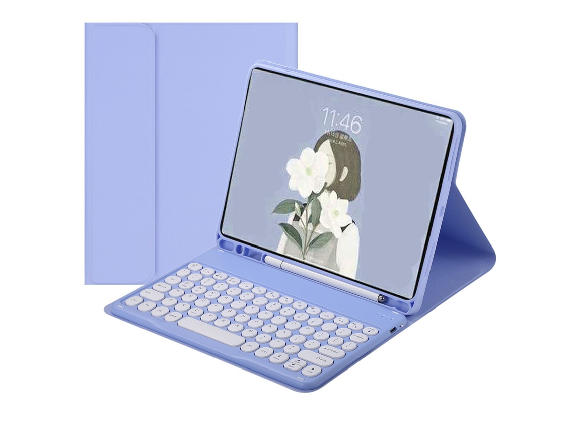 Capa Com Teclado Para Ipad Pro 11 Polegadas,com Teclado Magnético Bluetooth (roxo) Cuich (2024)