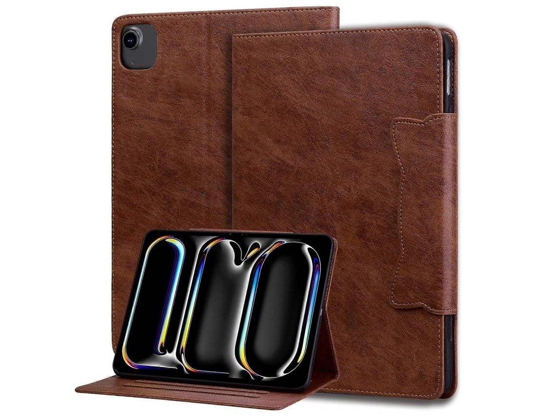 Capa de couro inteligente Webake para tablet com fivela de gato