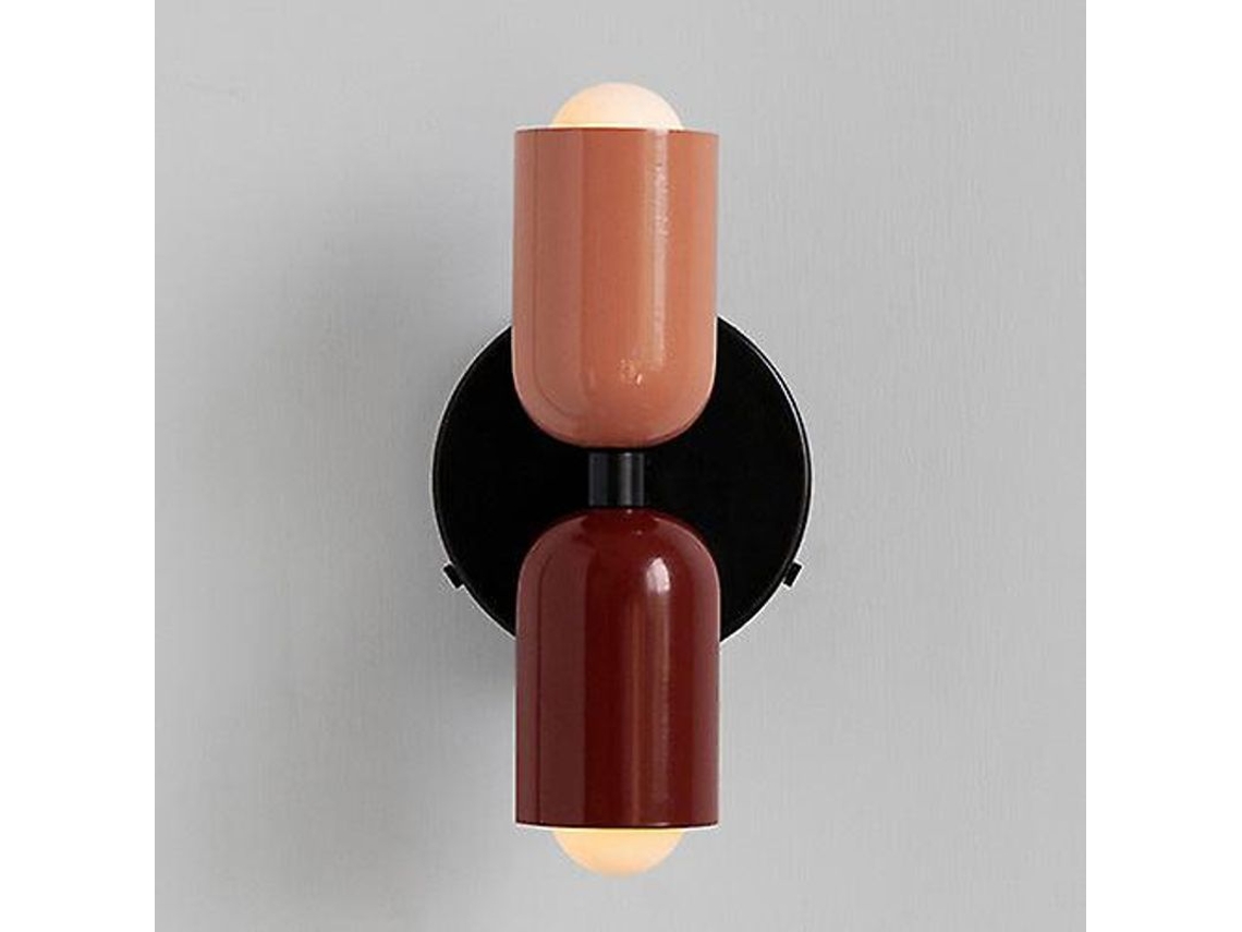 Lâmpada De Parede Mid-ancient De Duas Cabeças Para Quarto, Cama E Sala De Jantar Em Estilo Francês E Nórdico Criativo Vinho Rosado Vermelho