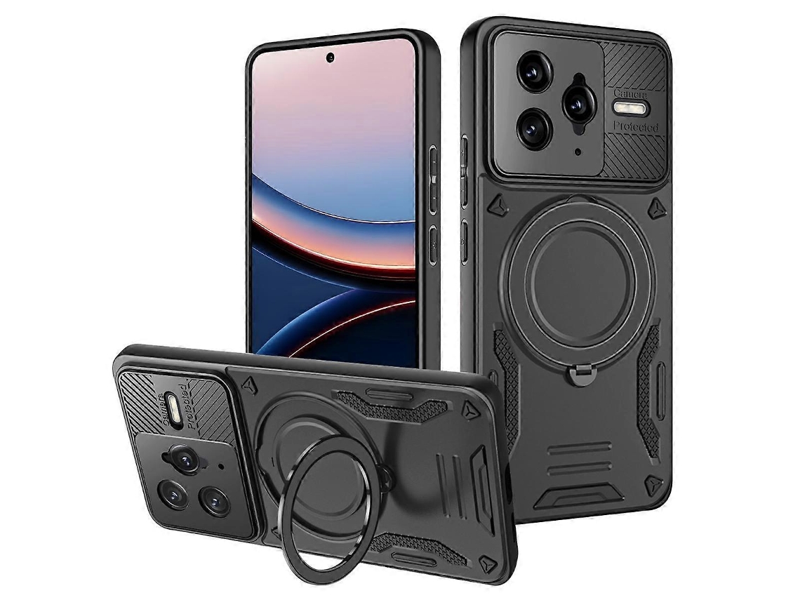 Capa Magsafe 2 Em 1 Em Tpu Com Suporte Giratório Para Xiaomi 17 Pro Max