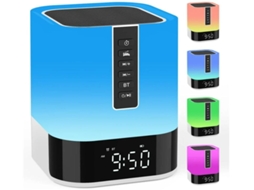 Lâmpada De Cabeceira Com Despertador Alto Falante Bluetooth Luz Noturna Lâmpada De Toque Infantil Com Máquina De Som Luz Led Regulável Que Yizhood