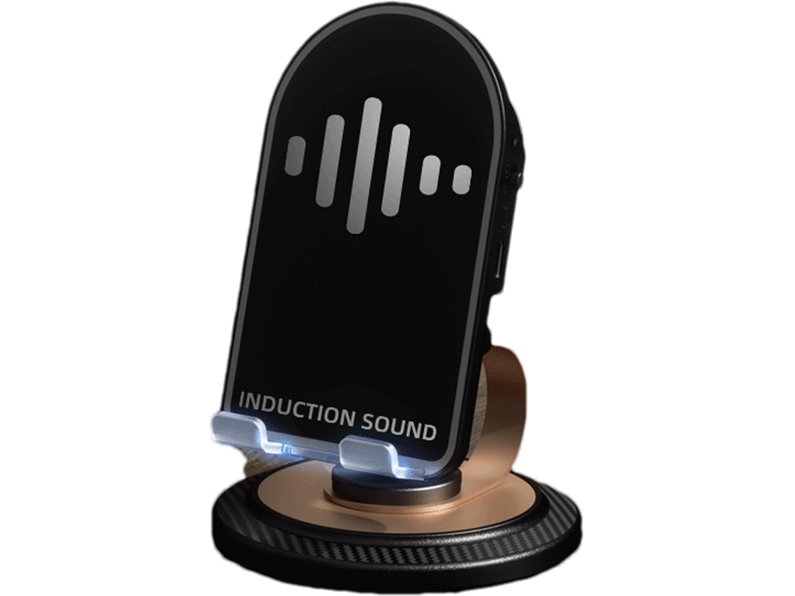 Suporte Para Celular Com Alto Falante Giratório Decoração De Mesa Smartphone Transmissões Ao Vivo