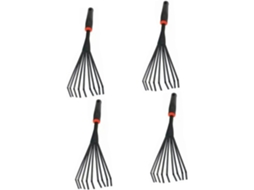 Ancinho cultivador de jardim, 4 peças, para arbustos, varredor, ervas, Besportble