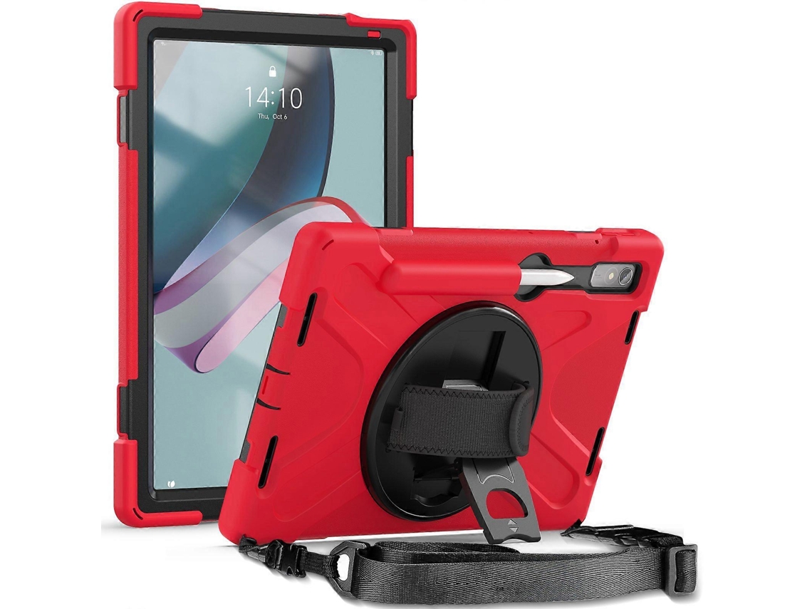 Capa de silicone com suporte giratório para Lenovo Tab P11 Pro Gen 2 (braço e ombro), vermelho Hengrongshen