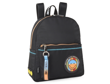 Mochila casual/lazer SMILEY WORLD Smiley preto