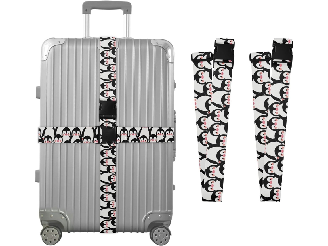Conjunto De 2 Cintas Para Bagagem Com Alça Pendurar Design Pinguim