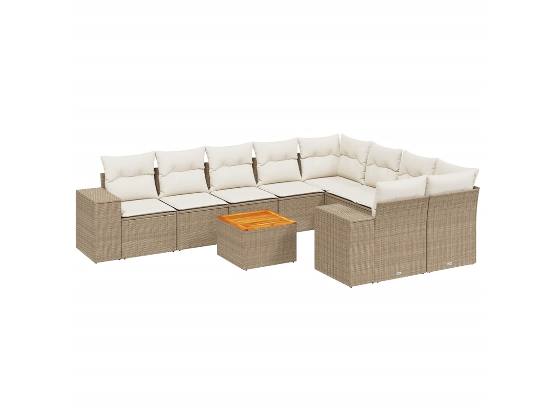 Garden Sofa Set, Garden Sofa Sets Vidaxl Bege Rattan / Vime (n/a)