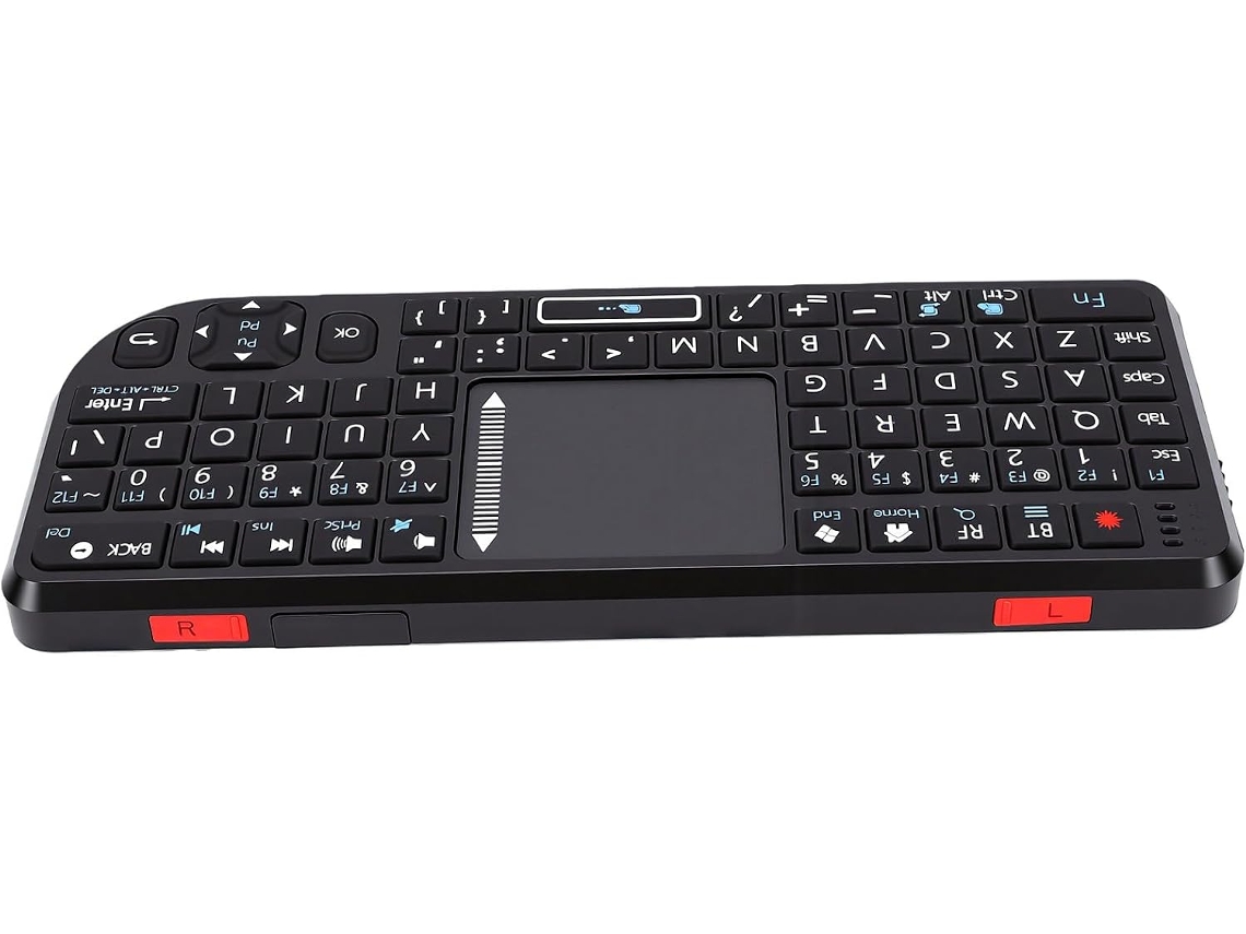Teclado De Viagem Com Touchpad, Centralizado, Recarregável, 15 Cm (6 Polegadas)