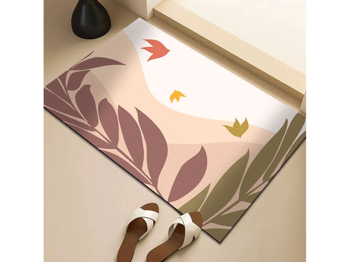 Tapetes de Banho Antiderrapantes Absorventes de Secagem Rápida para Decoração de Banheiro Padrão 1 EVELTEK 50x80cm