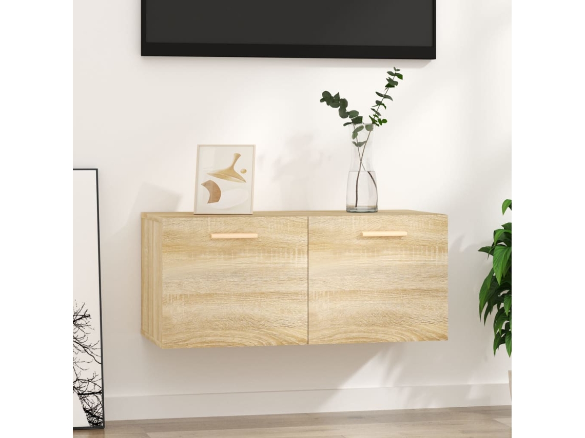Vidaxl Armário Parede 80x35x36,5 Cm Derivados Madeira Carvalho Sonoma