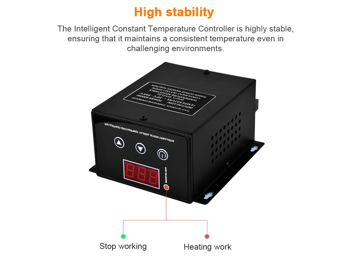 Controlador De Temperatura Inteligente Lcd Ajustável Com Controle Duplo Manual E Automático