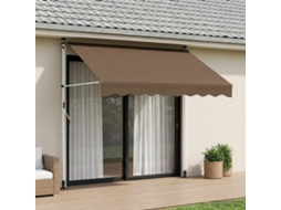 Vidaxl Toldo Retrátil Manual Cinzento-acastanhado 300 Cm