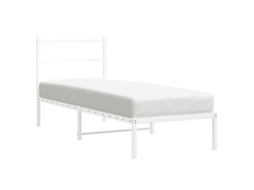 Estrutura de Cama com Cabeceira Metal Branco MAISON EXCLUSIVE 80x200 cm