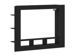 Conjunto 1 Gabinete Para Tv Vidaxl Preto Derivados De Madeira (152 X 22 X 113 Cm)