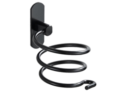 Suporte de Parede para Secador Cabelo, Organizador Espiral Ferramentas Cuidados com os Cabelos, Pend Urar Secadores Preto. GOKOCO