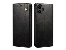 Capa Para Celular Em Couro Texturizado Com Cera De Óleo Crazy Horse, Da Marca Cmf Phone 1.