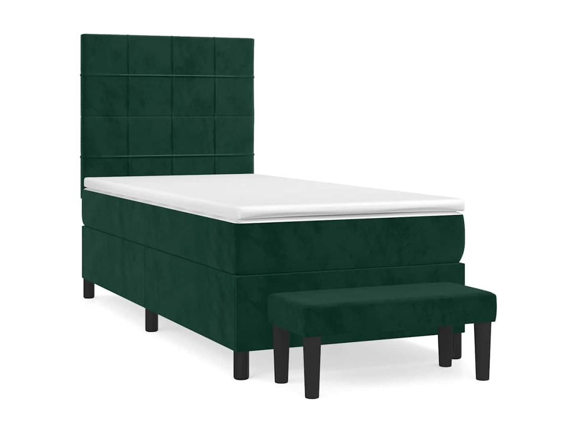 Box Spring Bed, Box Spring Beds Vidaxl Verde Veludo (100 X 200 Cm)