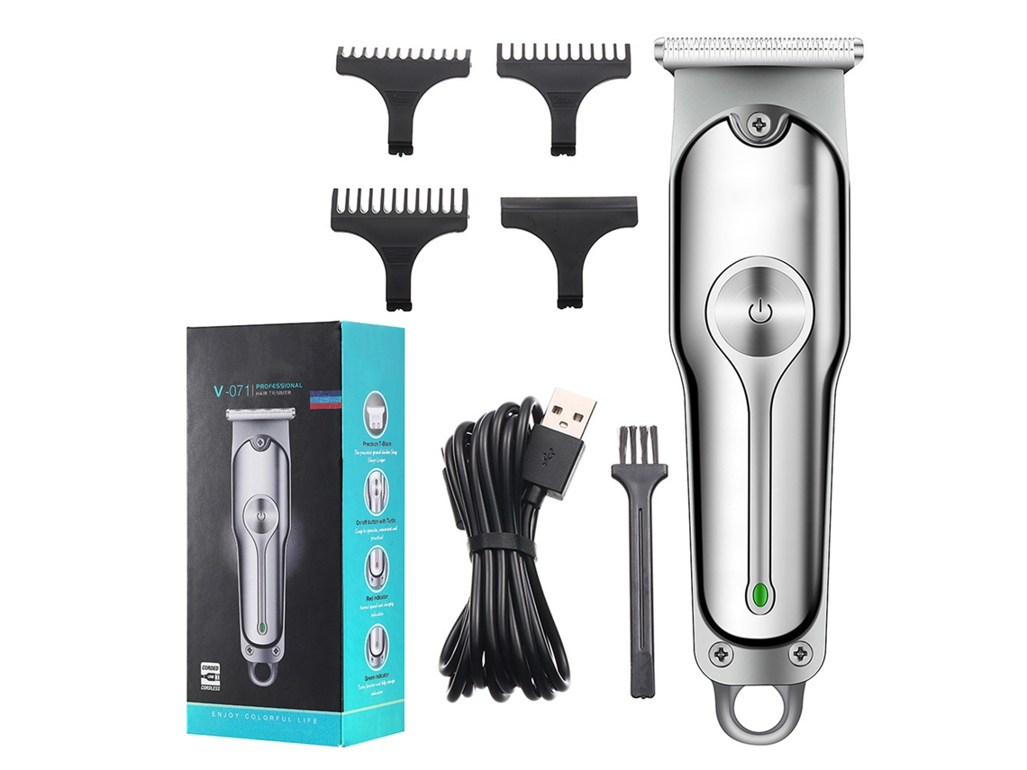 Cortador De Cabelo Elétrico Com Cabeça De Aço Carbono, Motor De Baixa Frequência E Ajuste Em Dois Níveis