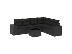 Garden Sofa Set, Garden Sofa Sets Vidaxl Preto Rattan / Vime (n/a)