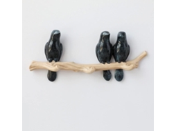 Cabideiro 3birds, Ganchos De Parede Decorativos Em Resina Com Estatuetas De Pássaros Cn