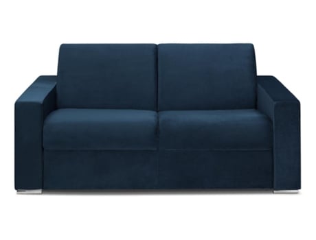 Sofá Cama DUNLOPILLO (214 x 94 x 85 Tamanho Cama: 160 - 179 cm - Veludo - Azul)