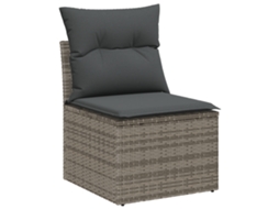Conjunto 5 Sofá De Jardim Vidaxl Cinzento Vime Pe (234 X 62 X 69 Cm)