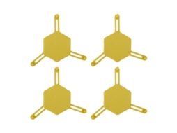 4pcs Trivete Hexagonal Ajustável para Bebidas e Objetos Pequenos, Amarelo