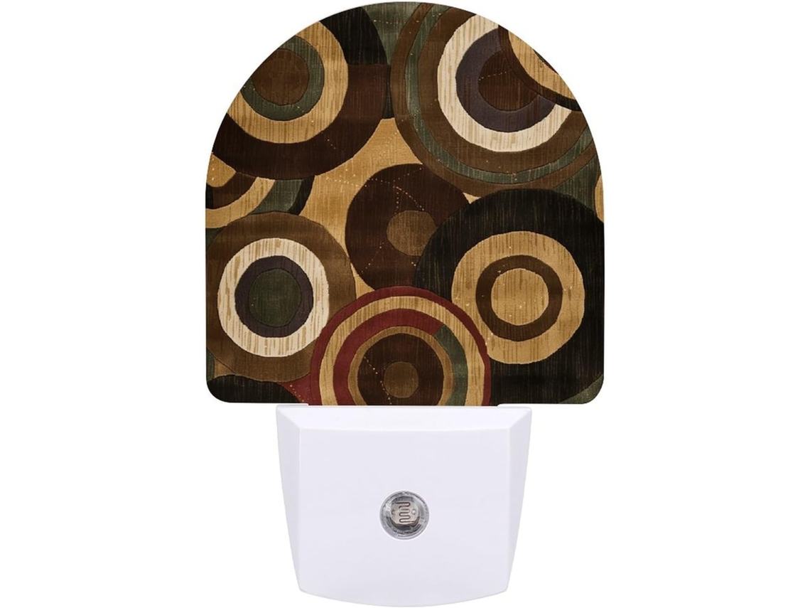 Luminária De Parede Quarto, Banheiro, Corredor, Luz Noturna, Cor Marrom E Bege, Com Sensor De Luz Led Quarto