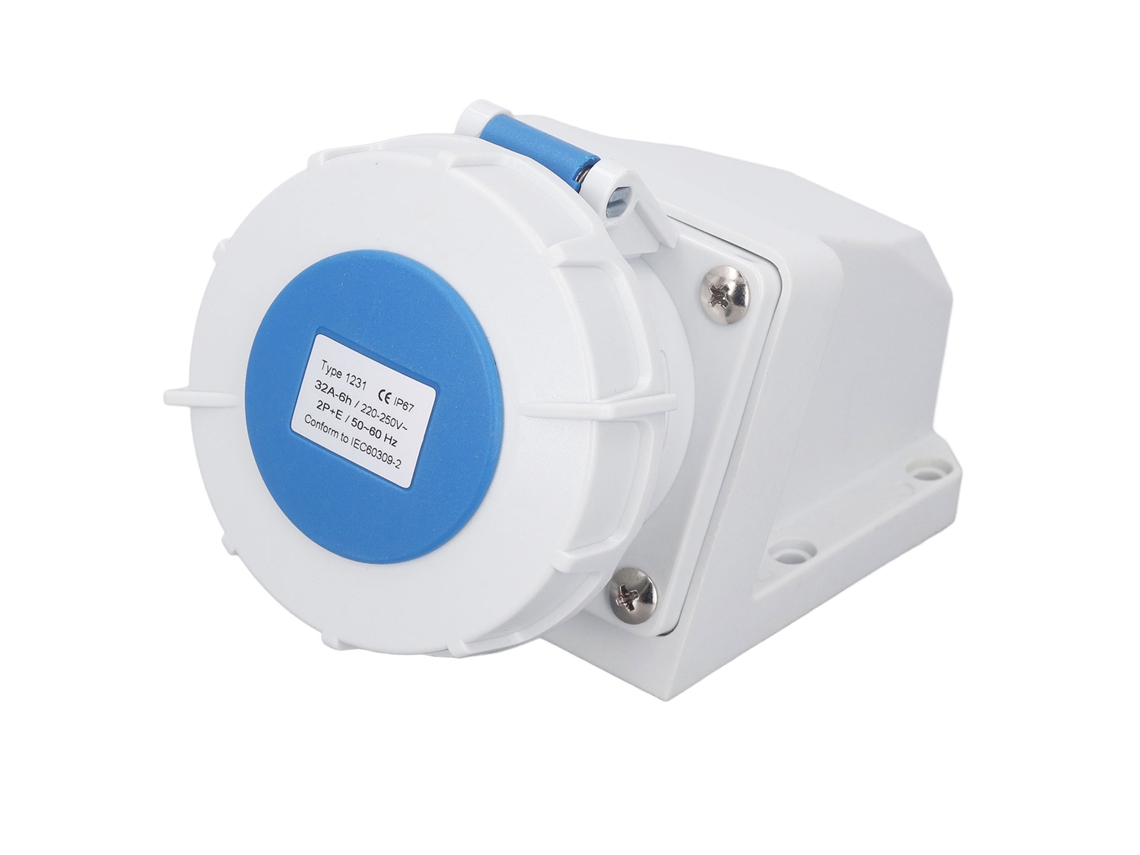 Laxiscreed Tomada Industrial Ip67 32a 2p+e À Prova D'água Para Conexões Seguras