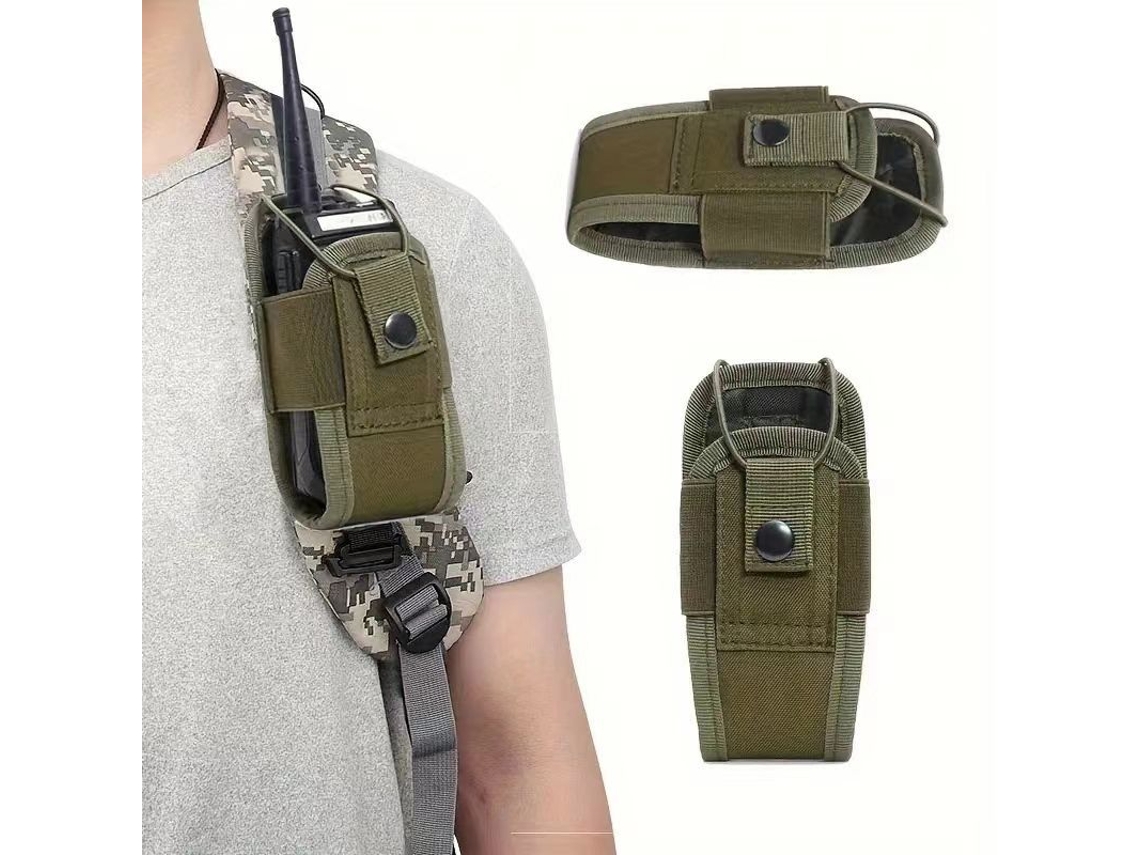 Estojo para rádio, capa impermeável para walkie-talkie, ajustável, tático e fácil de limpar, com alças de 10 cm de comprimento. - aquaforge