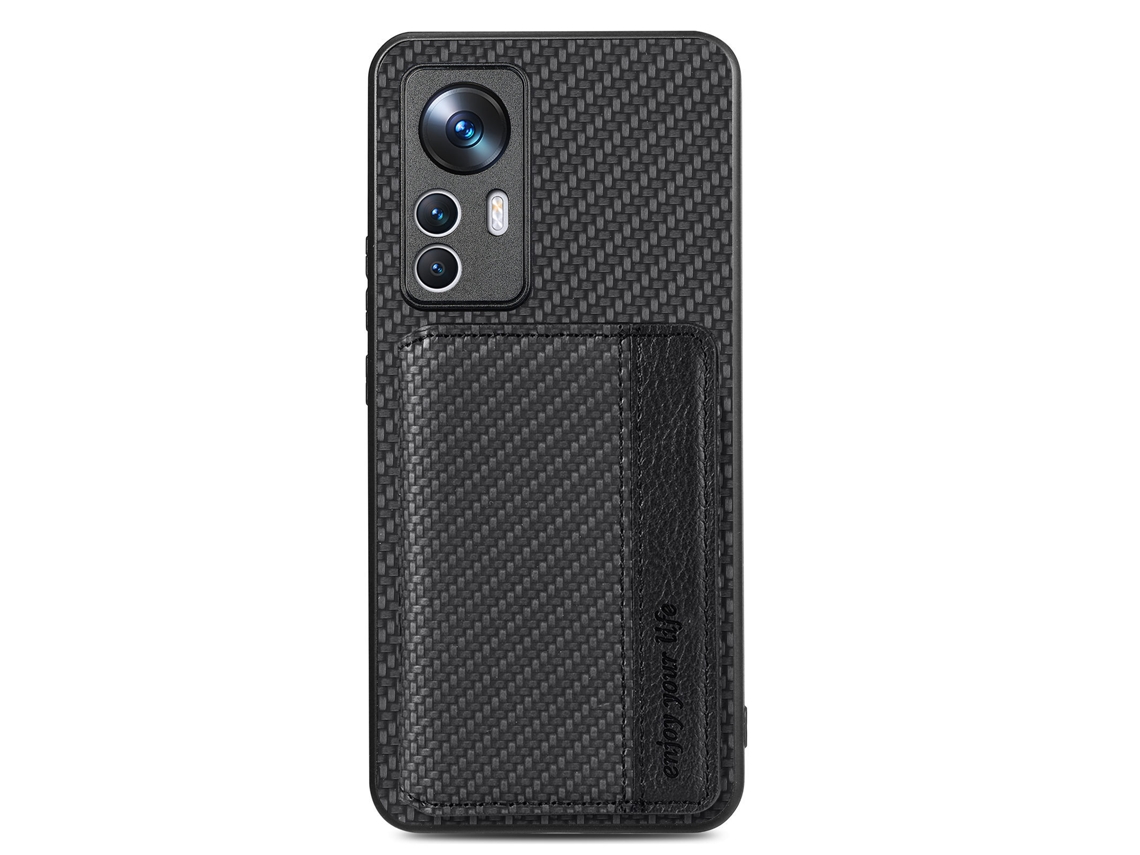 Capa Para Celular Com Suporte Para Cartão E Adesivo Magnético Na Parte Traseira, .preto, Redmi Note 10 Pro (5g) Versão Nacional / Poco X3 Gt