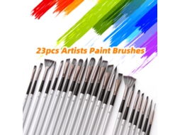 Conjunto de Pincéis 23pcs com Sacola para Arte Profissional | S/MARCA