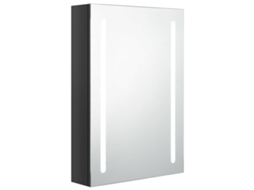 Armário Espelhado Casa de Banho Led 50x13x70cm Preto Brilhante MAISON EXCLUSIVE