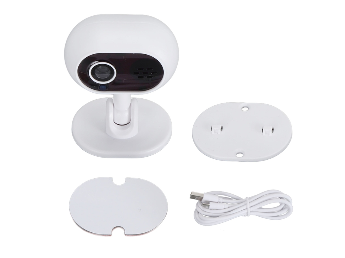 Câmara De Segurança Interna 1080p Wifi Visão Noturna Rotação 360° Voz Bidirecional Para Monitoramento De Bebê E Casa
