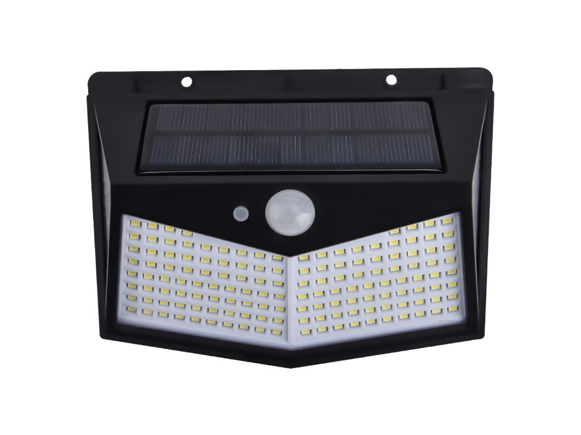 Lurelia Luminária Solar De Jardim Com 212 Led, 300w, Sensor Pir, Ip65, Branco Quente, Para Exterior
