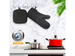 Luvas de Forno e Guarda panelas Resistentes ao Calor | S/MARCA
