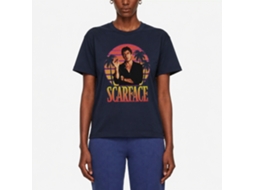 Rockinstone Scarface Movie Miami Sunset Navy Adult T-shirt Size:l