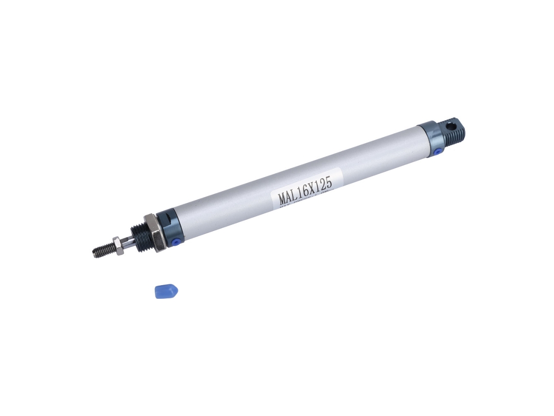 Cilindro De Ar Pneumático Mini De Ação Dupla Com Haste Simples 16mm 125mm Stroke