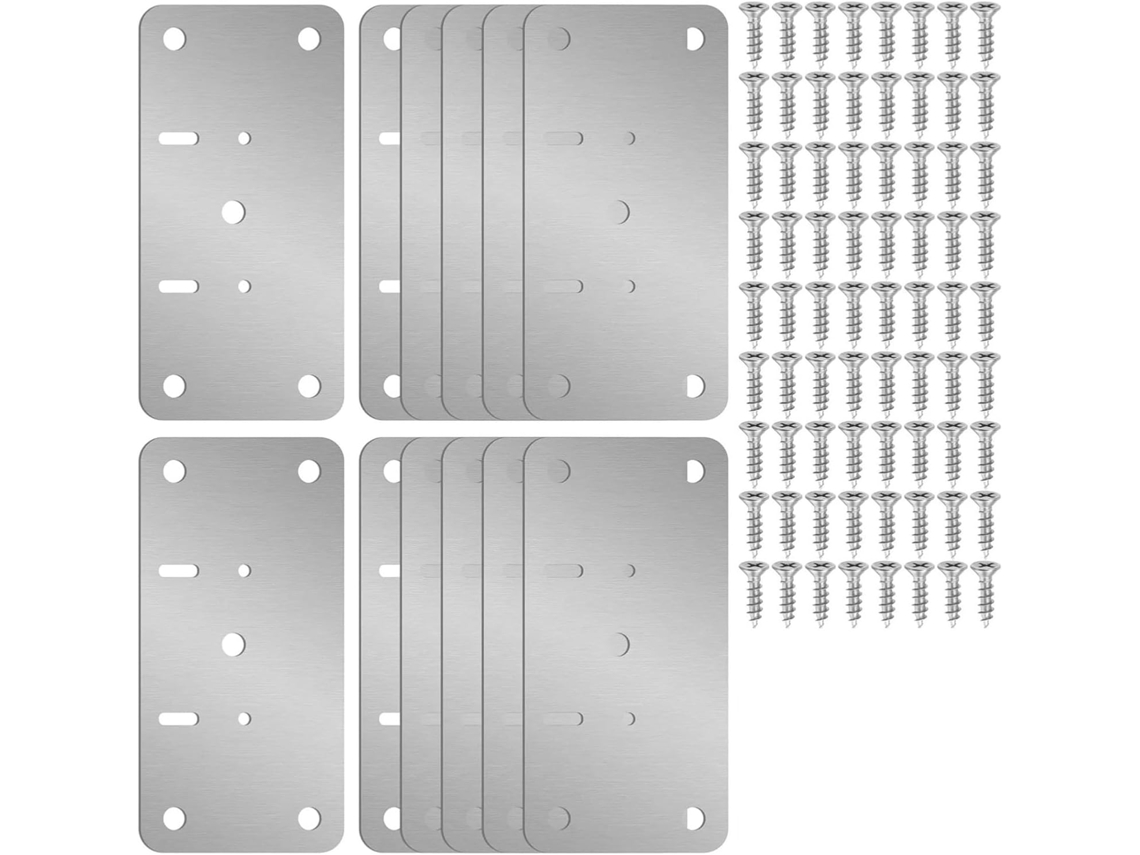 Painel De Reparo Dobradiça, Placa De Reparo Dobradiça, Kit De Aço Inoxidável Com 2 4 8 12 Peças Para Portas Armário