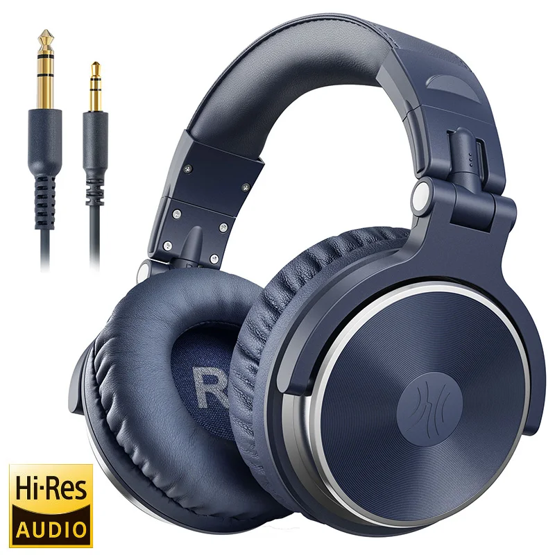 (azul Escuro) Fones De Ouvido Com Fio, Estilo Circum-aural, Áudio De Alta Resolução, Com Microfone.