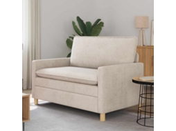 Vidaxl Sofá Creme 126 X 81 X 87,5 Cm Poliéster