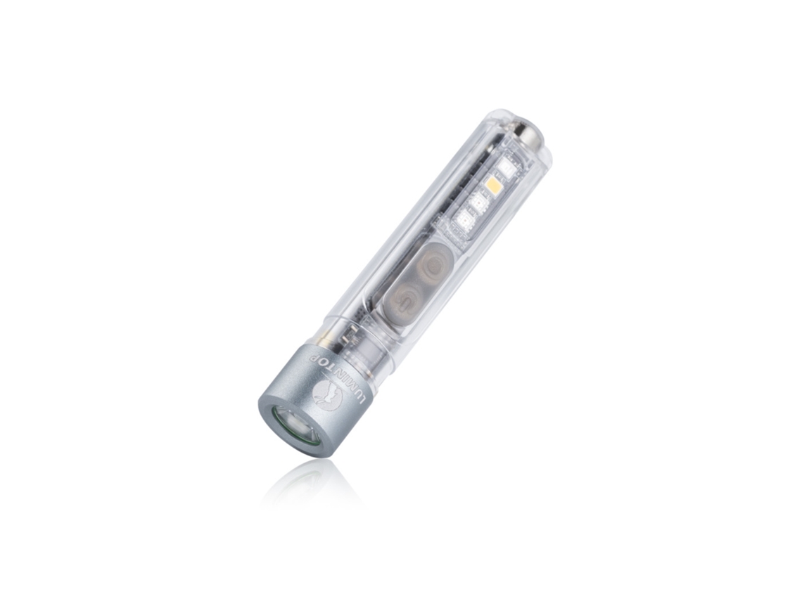 Mini Lanterna Edc Recarregável De 400 Lúmens Com Luz Uv E Base Magnética (cinza)