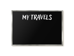 Magnetic Glass Board My Travels For The Hall Espelharte (60x40 Cm)