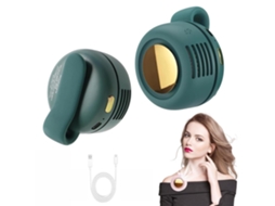 Ventilador Portátil De Cintura Com Clipe, Ajustável Em 360° E Ultraleve (verde)