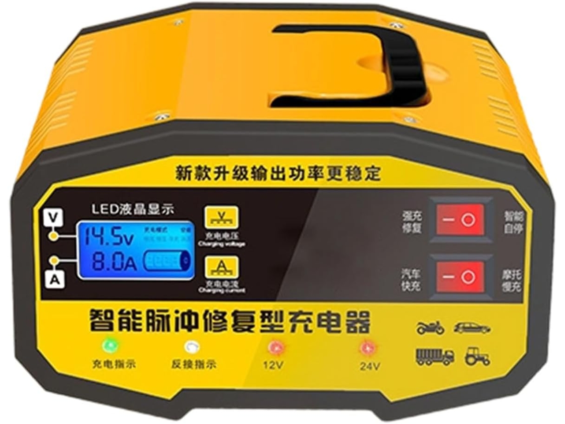 Carregador De Bateria De 12v, Carregador De Bateria De Carro De 12v E 24v