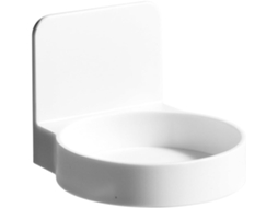 Suporte De Parede Para Banheiro Em Abs Branco, Sem Necessidade De Furar A Parede, Prático Para Organizar Seus Itens De