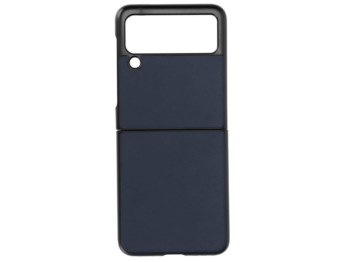 Funda de Cuero para Samsung Galaxy Z Flip 3, Antichoque y Antiarañazos en Azul | S/MARCA