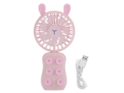 Laxiscreed Ventilador Portátil Com Suporte Para Telefone E Iluminação Led Integrada