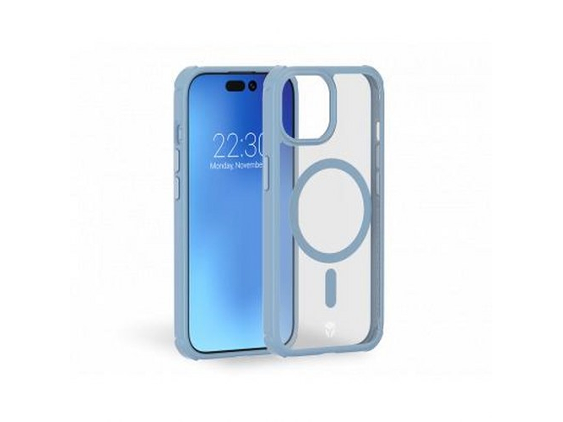 Capa para iPhone 15 FORCE CASE Plástico Azul .