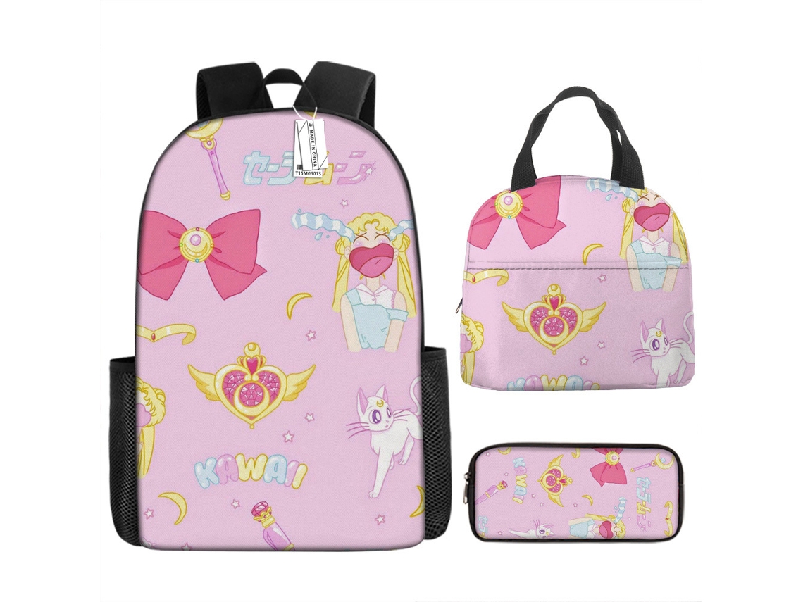 KOHREE Conjunto de Mochila de Três Peças Sailor Moon